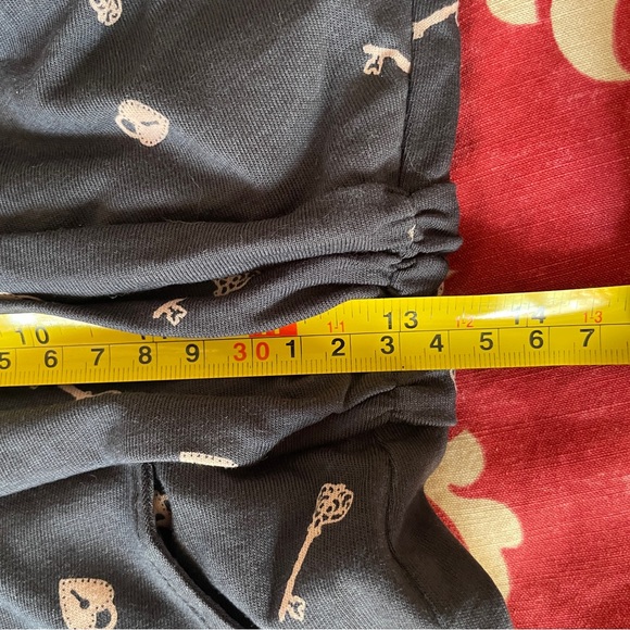 Boden Gray Scoop Neck Long sleeve Dress with Beige Key Print - Picture 10 of 11